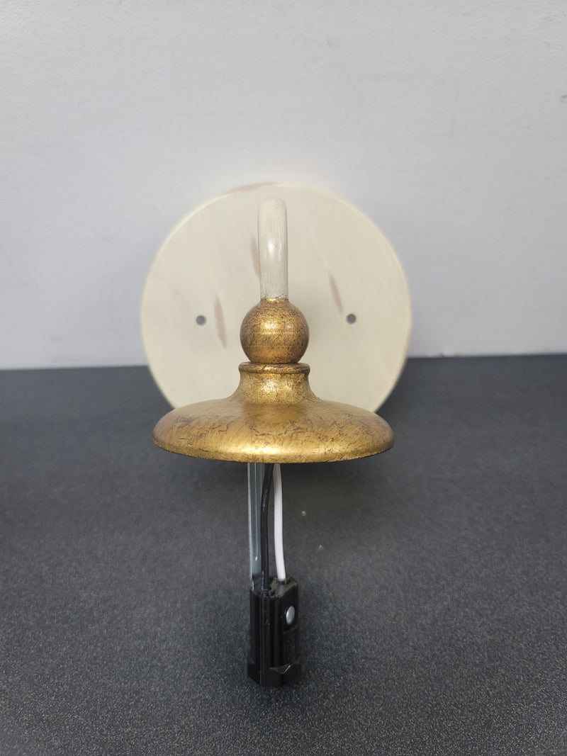 Minka Lavery 1041-701 Westchester County 7" Tall Wall Sconce - Farm House White with Gilded Gold