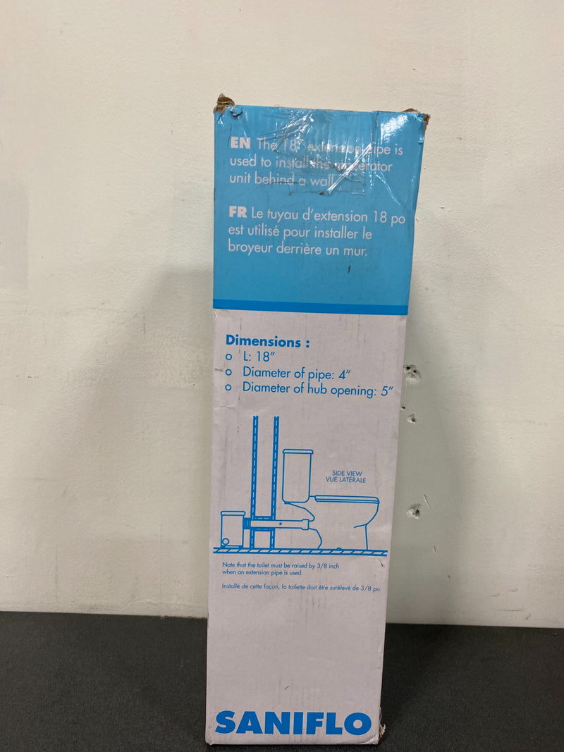 SANIFLO Extension Pipe Between Toilet and Macerator