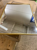 Elegant Decor Monet 32" x 24" Rectangle Metal Frame Mirror in Brass