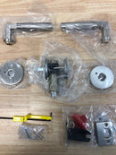 Emtek C520KNUS15 Knurled Privacy Door Lever Set from the SELECT Brass Collection with CF Mechanism - Satin Nickel