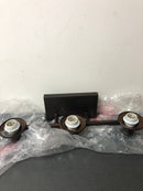 Millennium lighting 2163-RBZ 3-Light Rubbed Bronze Vanity Light with Etched White Glass