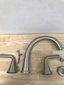 Delta T4733-SS Kayra Deck Mounted Roman Tub Filler with Built-In Diverter - Includes Hand Shower - Brilliance Stainless