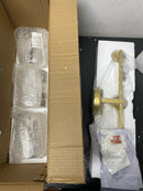 Elegant Lighting LD7315W23BRA Mayson 3 Light 10" Tall Bathroom Sconce - Brass / Clear