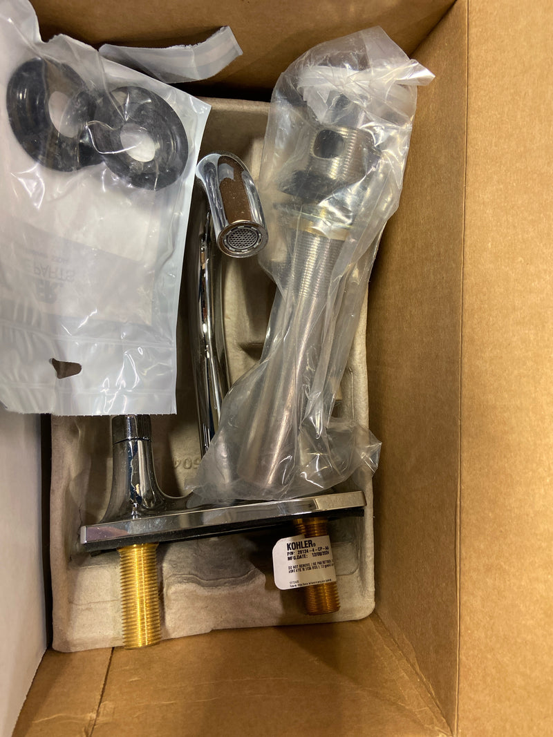 Kohler K-28124-4-CP Venza 1.2 GPM Centerset Bathroom Faucet - Polished Chrome