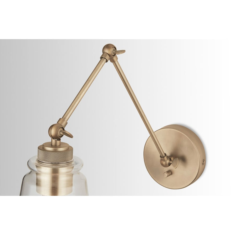 Bellevue Single Light 26" Tall Bathroom Sconce - Aged Brass