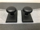 Emtek 8521PUS19 Providence Non-Turning Two-Sided Dummy Door Knob Set with Rectangular Rose from the Brass Classic Collection - Flat Black