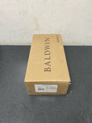 Baldwin PVCCYCRR055 Contemporary Crystal Privacy Door Knob Set with Contemporary Round Rose from the Reserve Collection - Lifetime Polished Nickel