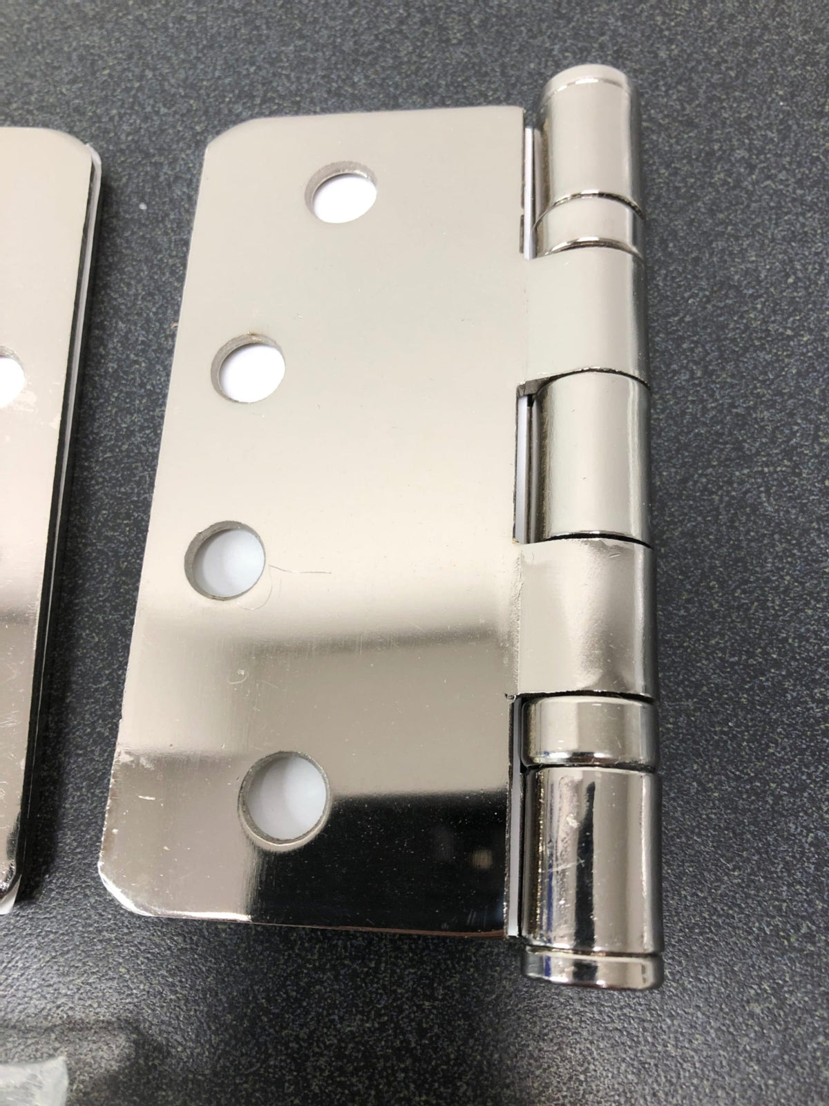 Emtek 94024US14 4" x 4" Ball Bearing 1/4" Radius Corners Mortise Hinge - Pair - Polished Nickel