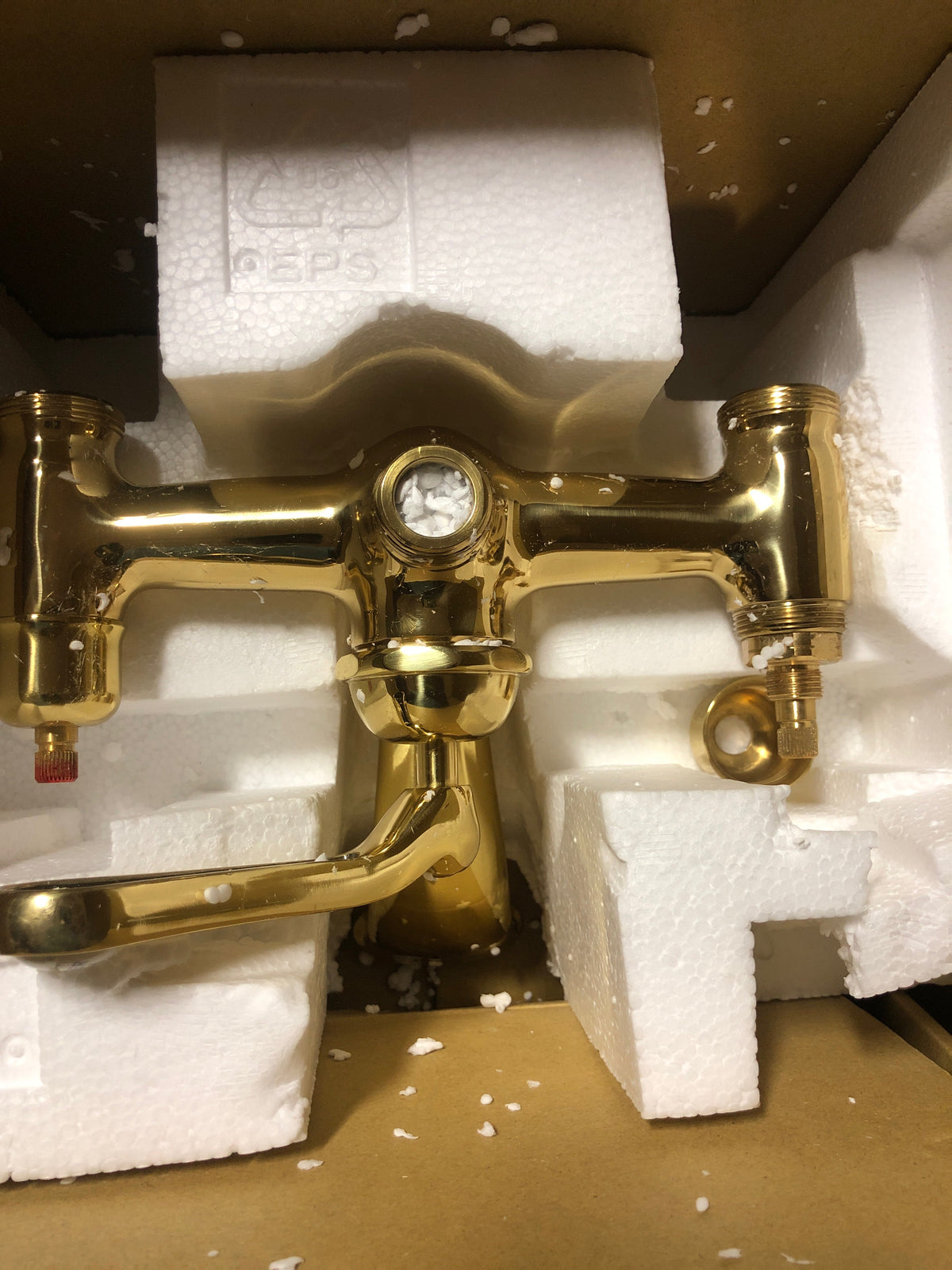 Signature Hardware 402572 Tub Wall Mounted Tub Filler Faucet with Lever Handles - Includes Hand Shower, Valve Included