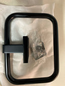 Signature hardware SHHBTRMB Hibiscus Wall Mounted Towel Ring in Matte Black