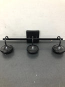Capital Lighting 139132MB-496 3 Light 10-1/2" Tall Bathroom Vanity Light with Clear Seedy Glass Shades - Matte Black