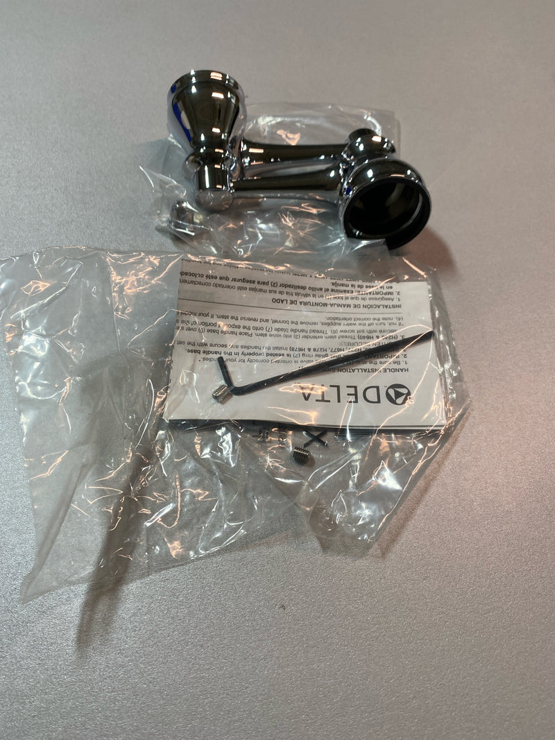 Delta H269 Two Metal Cross Handles from the Neostyle Collection - Chrome