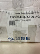 Justice Design Group FSN-8443-30-OPAL-NCKL Fusion 3 Light 27" Wide Bathroom Vanity Light with Oval Opal Shades from the Era Series - Brushed Nickel