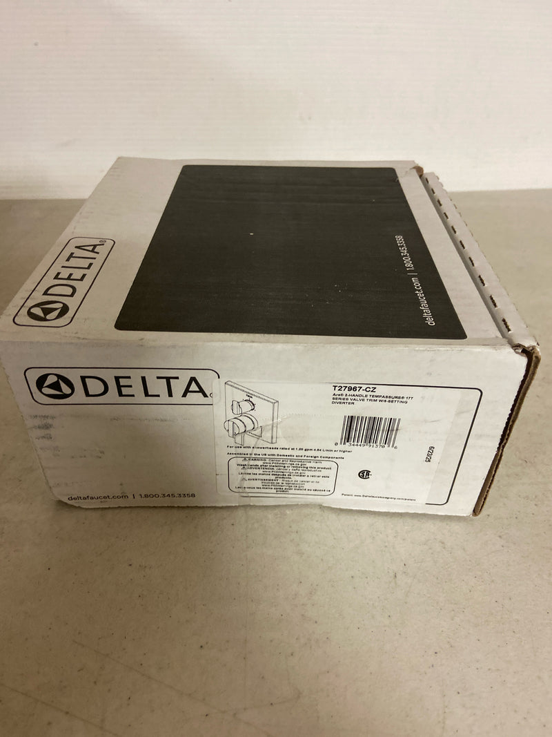 Delta Faucet Ara 17 Series 6-Setting Integrated Diverter Valve Trim Kit, Gold Diverter Valve Trim Kit, Shower Trim Kit, Champagne Bronze T27967-CZ (Valve Not Included)