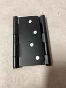 Emtek 91024US19 4" x 4" Plain Bearing 1/4" Radius Corners Mortise Hinge - Pair - Flat Black