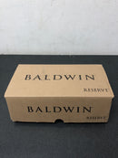 Baldwin ENFEDTSR044 Federal Single Cylinder Keyed Entry Door Lever Set with Traditional Square Rose - Lifetime Satin Brass