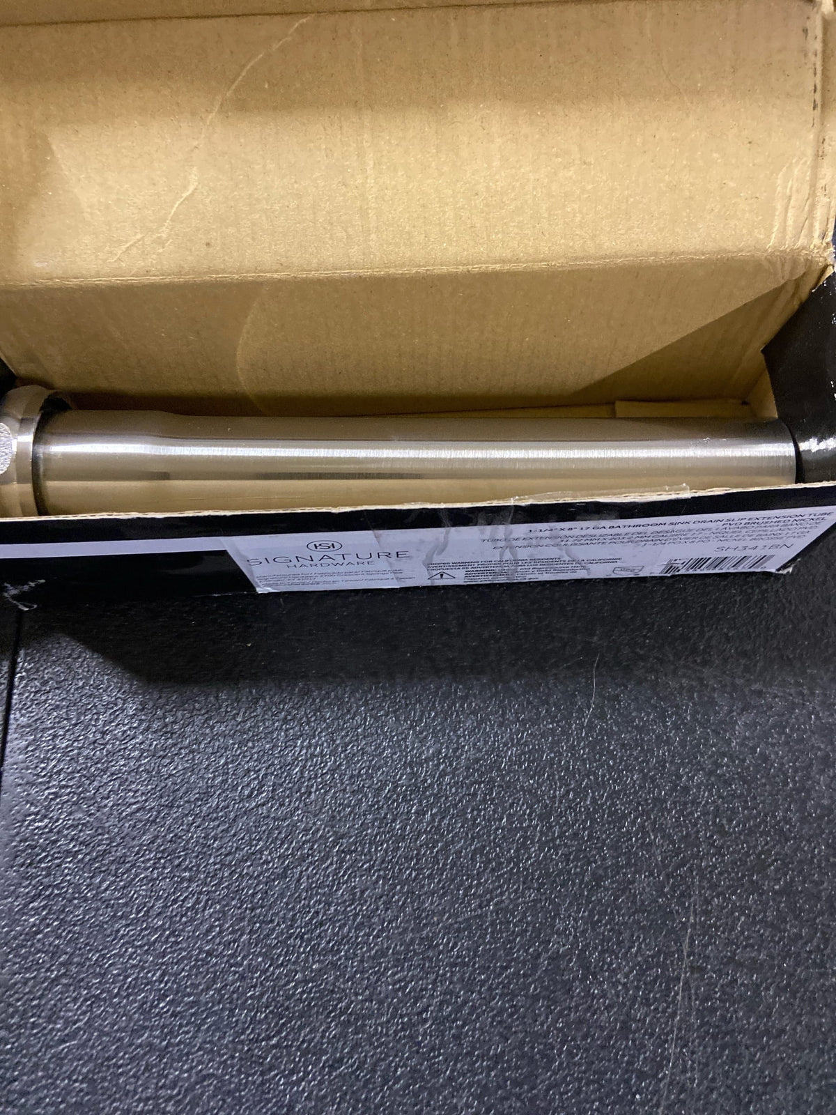 Signature Hardware SH341BN 1-1/4" X 8" Slip Extension With Nut And Washer - Brushed Nickel