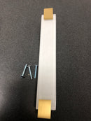 Sietto P-1201-8-SB Affinity 8 Inch Center to Center Handle Cabinet Pull with White Glass - Satin Brass