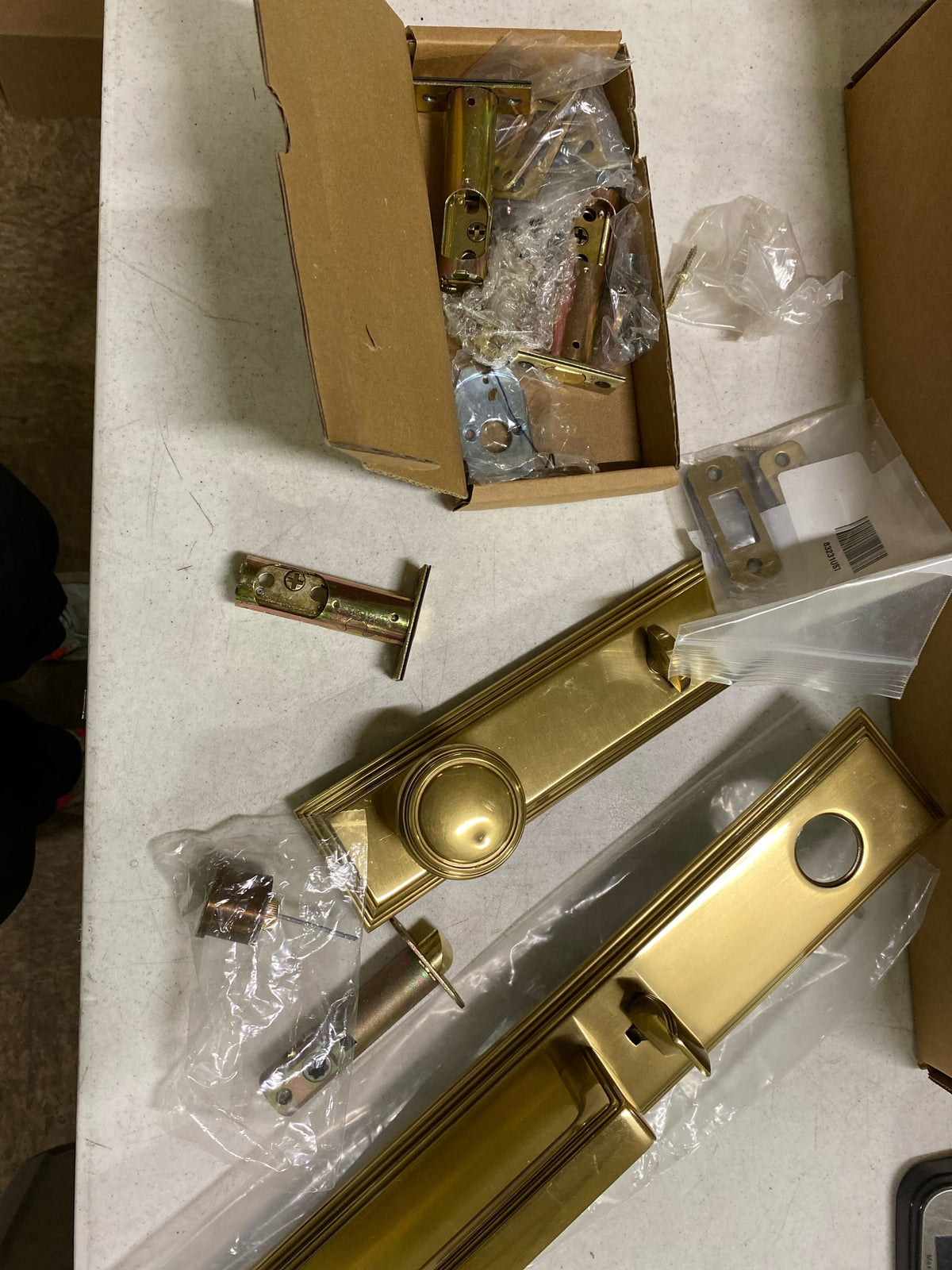 Emtek 4212NWUS7 Melrose Full Plate Single Cylinder Keyed Entry Handleset with Norwich Interior Knob - French Antique