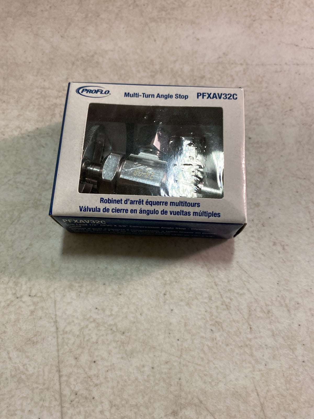 PROFLO PFXAV32C 1/2" x 3/8" Multi Turn Angle Supply Stop - Chrome