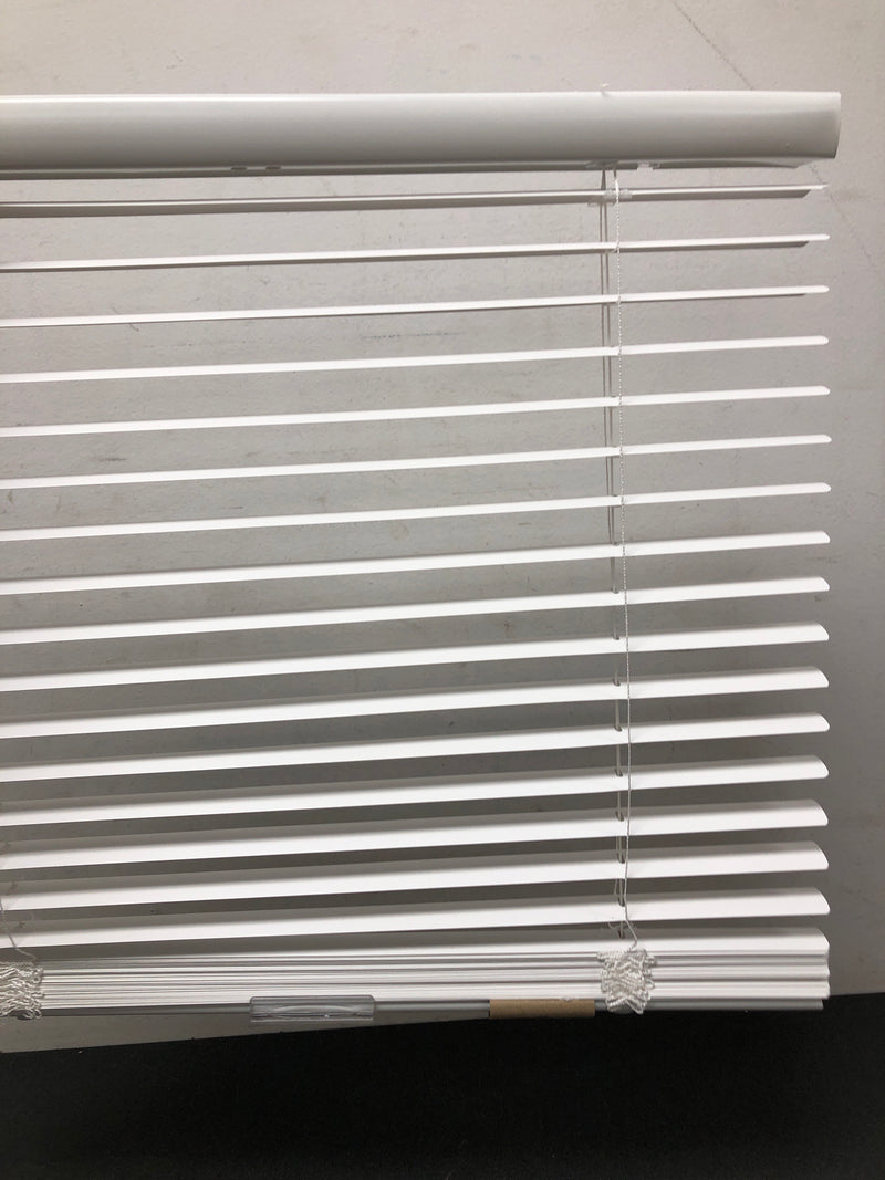 Unbranded 10793478350049 White Cordless Room Darkening Vinyl Mini Blinds with 1 in. Slats-19.5 in. W x 48 in. L (Actual Size 19 in. W x 48 in. L)