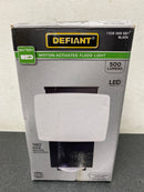 Defiant HB-1851-BK 180-Degree Black Motion Activated Battery Powered Outdoor 1-Head Dusk to Dawn LED Security Flood Light 500 Lumens