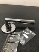 Baldwin HDTUBRCRR260 Tube Non-Turning One-Sided Dummy Door Lever with Round Rose - Polished Chrome
