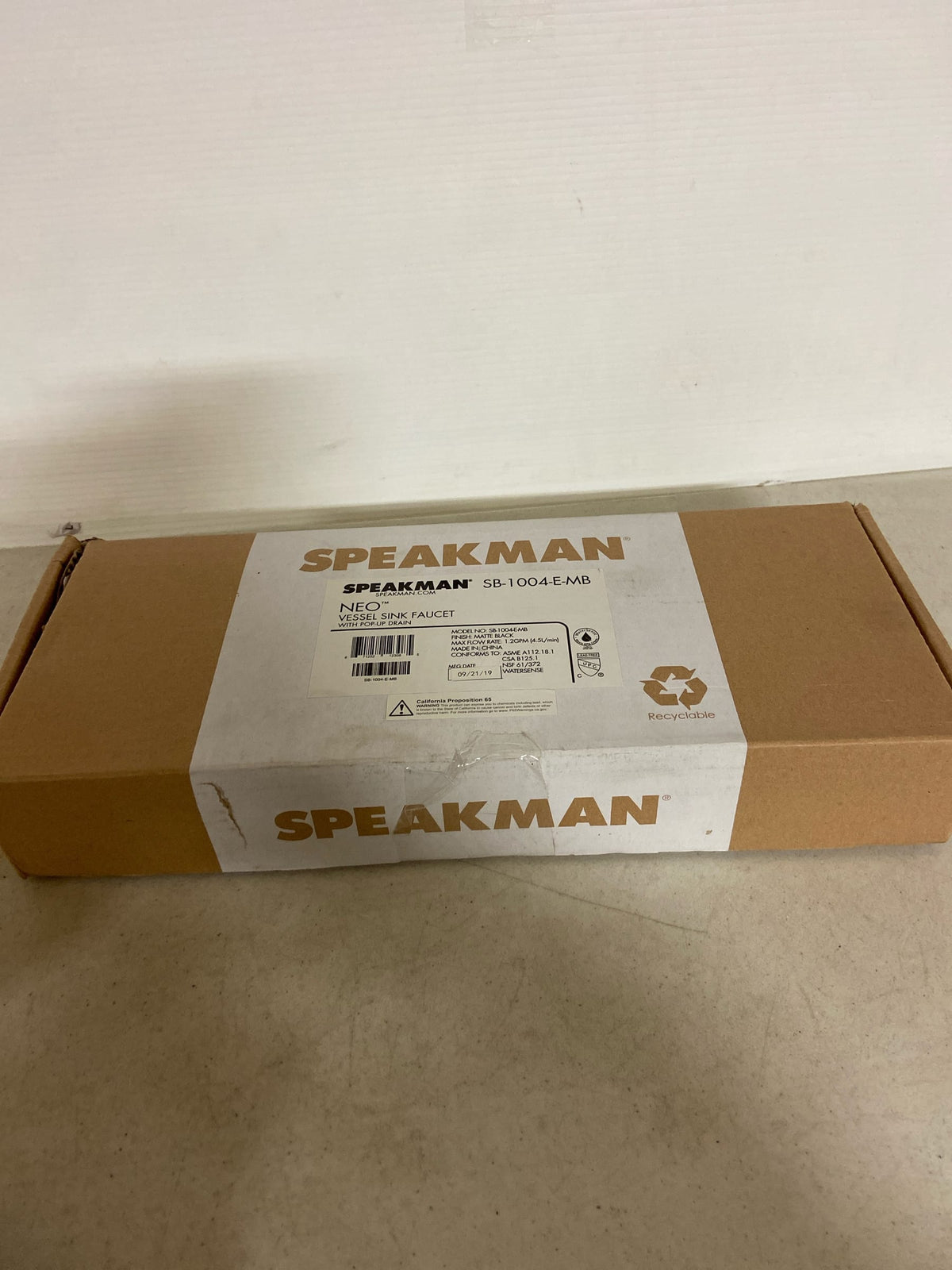 Speakman Neo SB-1004-E-MB Vessel Sink Faucet, Matte Black
