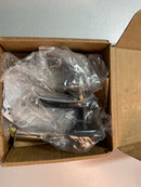 Emtek 5210FRLUS19RH Freestone Right Handed Privacy Door Lever Set with Square Rose from the Urban Modern Collection - Flat Black