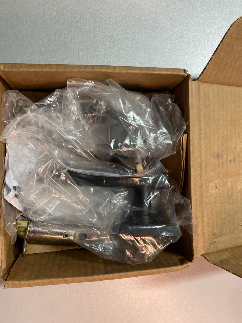 Emtek 5210FRLUS19RH Freestone Right Handed Privacy Door Lever Set with Square Rose from the Urban Modern Collection - Flat Black