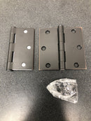 Emtek 91013US10B 3.5" x 3.5" Square Corner Plain Bearing Mortise Hinge - Pair - Oil Rubbed Bronze