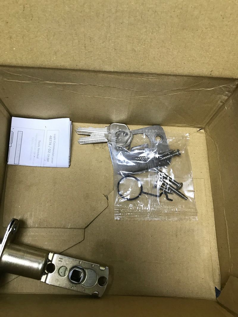 Kwikset SL6000DALSQT-15 Safelock Daylon Single Cylinder Keyed Entry Door Lever Set with Square Rose - Satin Nickel