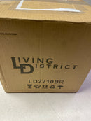 Elegant Lighting LD2210BR Baxter 10" Wide Semi-flush Globe Ceiling Fixture - Brass / Clear