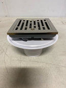 Delta Faucet 4 Inch Tile-In Square Shower Floor Drain Polished Nickel, Shower Drain Kit, Square Shower Drain, Chrome Shower Drain, Shower Floor Drain, Polished Nickel DT062412-PN