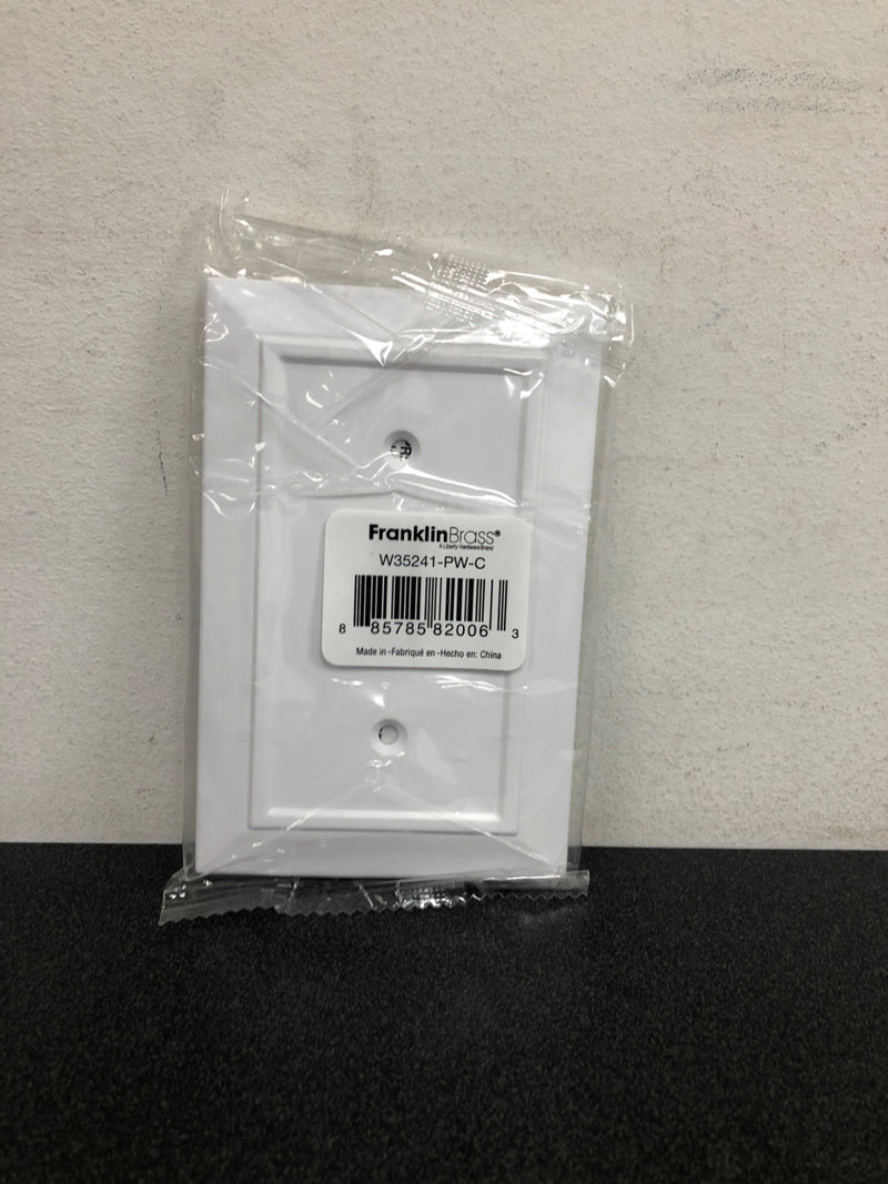 Franklin Brass W35241-PW-C Classic Architecture Single Switch Wall Plate - Pure White