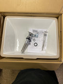 Kohler K-21058-0 Brazn 21-5/16" Rectangular Vitreous China Undermount Bathroom Sink with Overflow - White