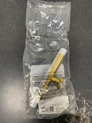 Belwith Keeler B077044MW-BGB Firenze 5" Modern Marble and Metal Cabinet T Bar Knob / Drawer T Bar Knob - White Marble with Brushed Golden Brass