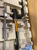 Kohler K-28290-BMB Components 1.5 GPM Single Hole Bar Faucet with Extended Reach Angled High-Arch Spout and Two Function Aerator with SoftRinse Spray - Matte Black with Moderne Brass