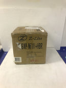 Z-Studio 8" Wide Mini Pendant - matte white with Heritage Brass