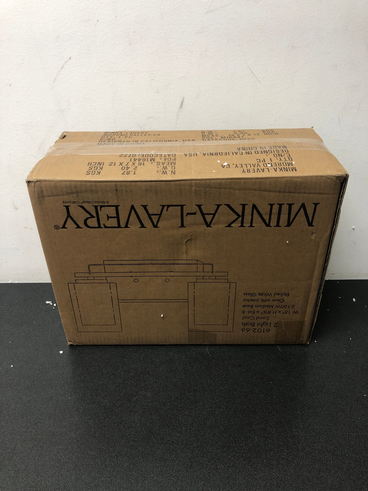 Minka Lavery 6102-66 Parsons Studio 2 Light 16" Wide Vantage Bathroom Vanity Light - Sand Coal