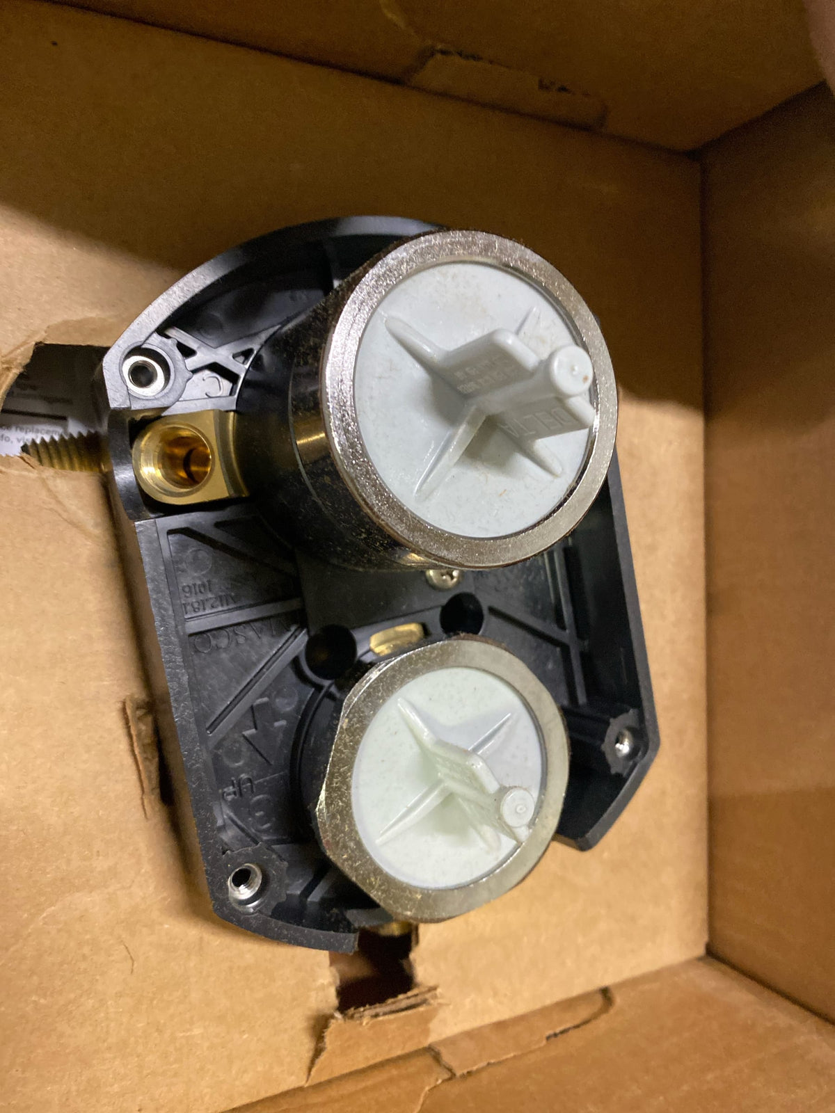 Delta R22000-WS Multichoice Shower Only Universal Rough In with Three Port Diverter and Service Stops - No Tub Outlet - N/A