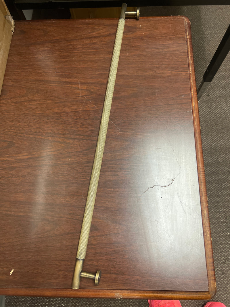 Signature Hardware 450360 24" Evinger Knurled Brass Appliance Pull - Antique Brass