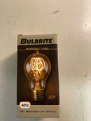 Bulbrite 134020 40 Watt Dimmable A19 Medium (E26) Incandescent Bulb- 130 Lumens and 2200K - Antique