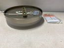 Satco 62/558 Pi 9 in. Brushed Nickel Transitional Flush Mount with Etched Frosted Glass Shade and Integrated LED