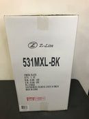 Filament Design 1-Light Black Outdoor Wall Sconce with Clear Beveled Glass-HD-TE37675