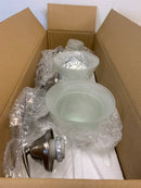 Progress Lighting P3192-09 Trinity 3 Light Bathroom Vanity Light with Etched Glass Shades - 24" Wide - Brushed Nickel
