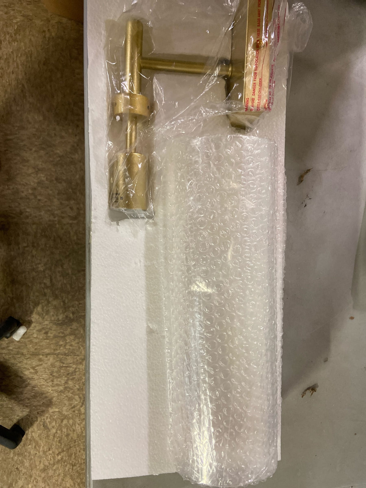 Elegant Lighting LD2362BR Savant 18" Tall Bathroom Sconce - Brass / Clear