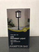 Hampton bay L08457 Cairo Low Voltage Square Transitional Black Integrated LED Outdoor Landscape Path Light With Bubble Glass (1-Pack)