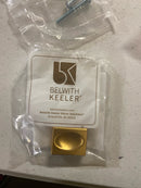 Belwith Keeler B075644-BGB Ingot 1-3/8 Inch (35 mm) Solid Block Cabinet Knob / Drawer Knob with Finger Indent - Brushed Golden Brass