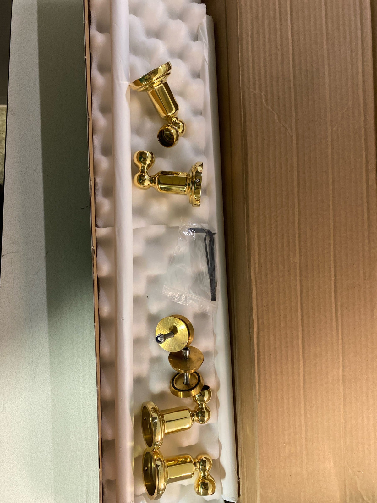 Perrin and Rowe U.6913ULB 24" Shower Door Pull Handle - Unlacquered Brass (Living Finish)